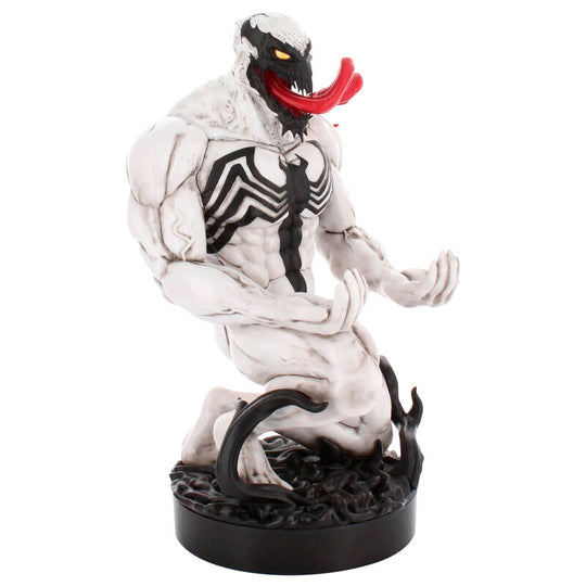 Support Marvel Anti-Venom avec manette Xbox Series X posée, démontrant la compatibilité.