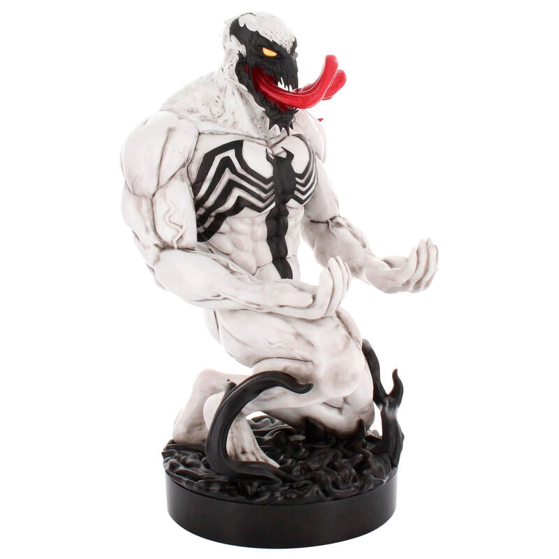 Support Marvel Anti-Venom avec manette Xbox Series X posée, démontrant la compatibilité.