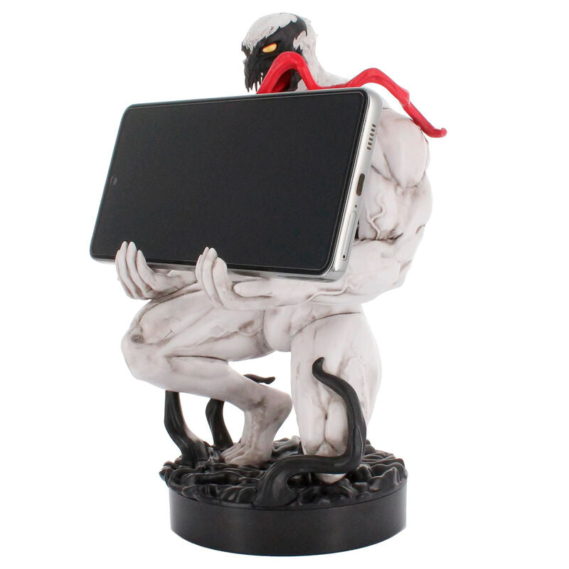 Vue rapprochée du socle du support Marvel Anti-Venom avec texture et finition soignée.