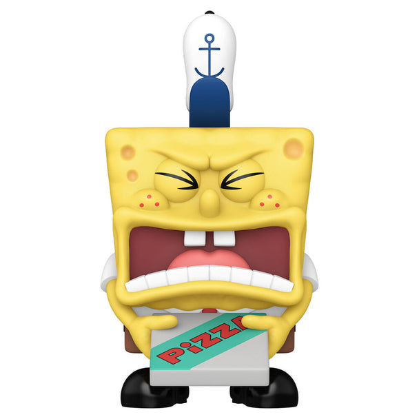 Vue de face de la figurine Funko POP SpongeBob Krusty Krab Pizza avec détails colorés et emballage
