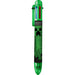 Stylo 6 couleurs Minecraft KIDS LICENSING en position verticale montrant les différentes couleurs disponibles