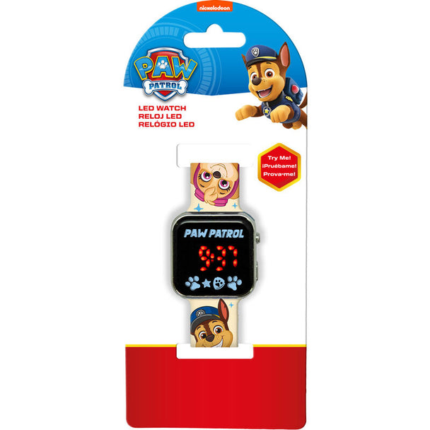 Montre LED Paw Patrol pour enfants avec affichage digital clair et design coloré