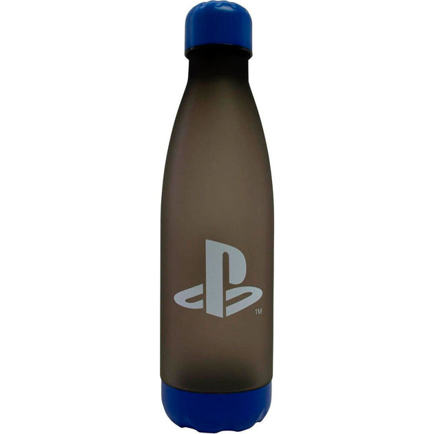 Bouteille PlayStation 650ml en polypropylène avec finition soft touch, design officiel KIDS LICENSING, idéale pour enfants et fans de jeux vidéo.