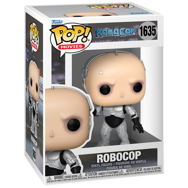 Boîte cadeau de la figurine Funko POP Robocop, mettant en avant le design unique et les détails du produit