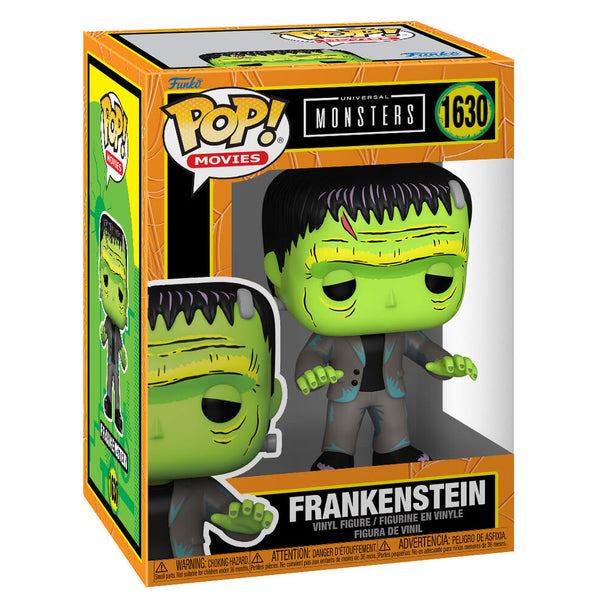 Vue de la figurine Funko POP Bride Frankenstein avec son emballage collector, parfaite pour les fans des Universal Monsters.