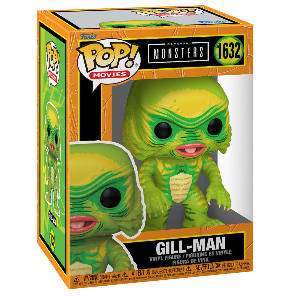 Vue rapprochée de la figurine Bride Gill Man Funko POP montrant les détails soignés du vinyle et des couleurs vives