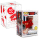 Pack de 10 protecteurs transparents Funko POP Bullet et effet sang EVORETRO, dimensions 16x12x9 cm