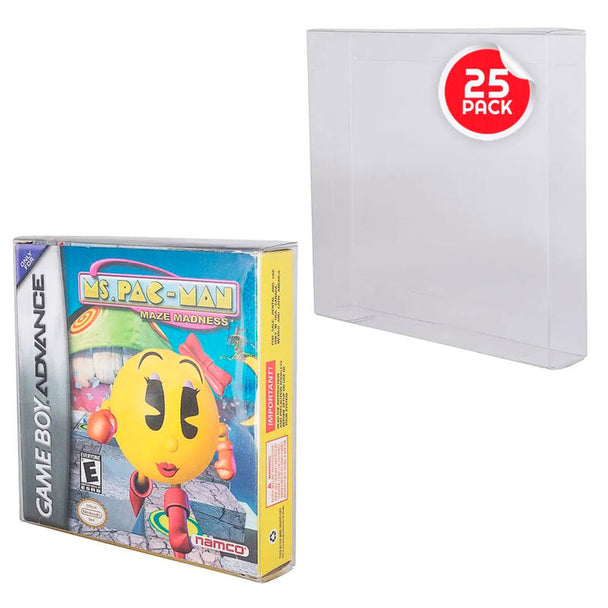 Pack de 25 protège-jeux EVORETRO pour Game Boy, Color et Advance en plastique PET transparent