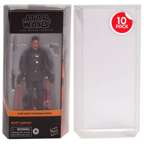 Pack de 10 protège-boîtes transparents EVORETRO pour figurines Star Wars The Black Series, dimensions 23x12,5x5cm