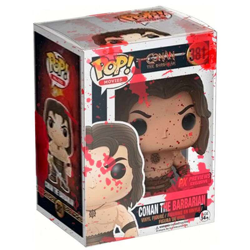 Vue rapprochée d'un protecteur Funko POP Blood Effect en plastique PET 0,40 mm, anti-rayures et poussière