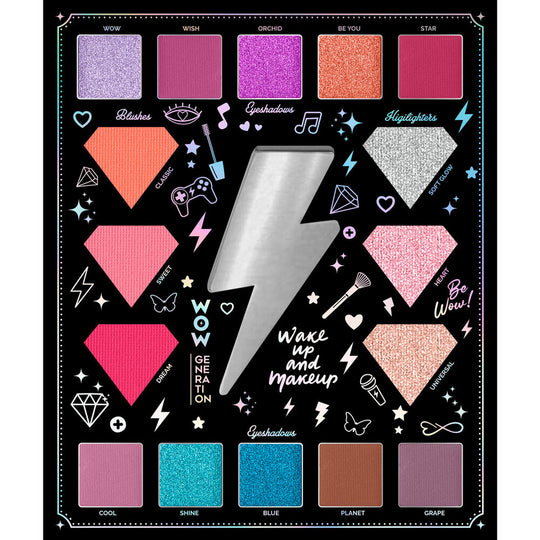 Palette Wow Generation ouverte montrant la disposition harmonieuse des teintes pour maquillage
