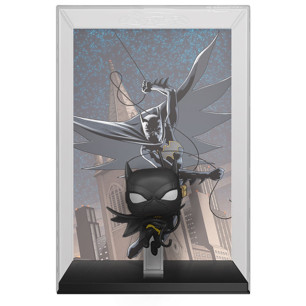 Figurine POP Batgirl de FUNKO vue de face avec design Comic Cover DC Comics détaillé