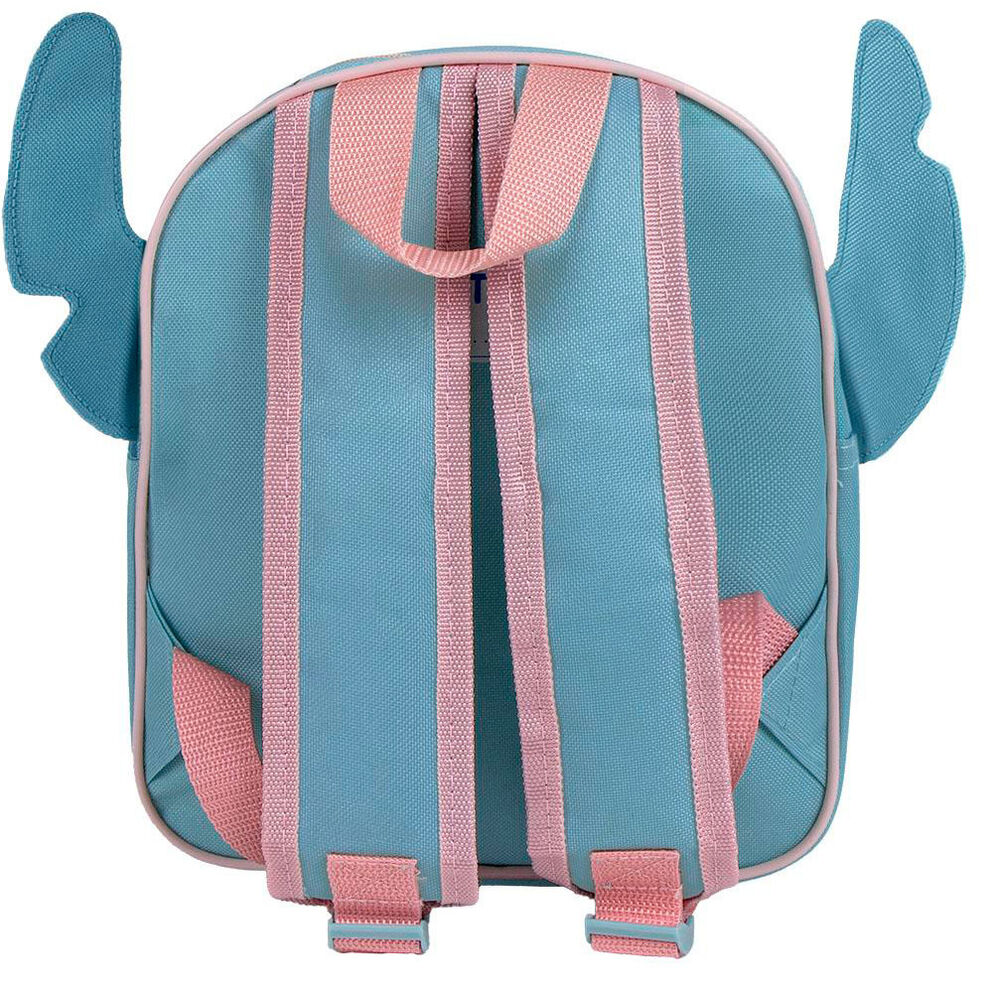 Détail du tissu et fermeture éclair robuste du sac à dos Disney Stitch CERDÁ