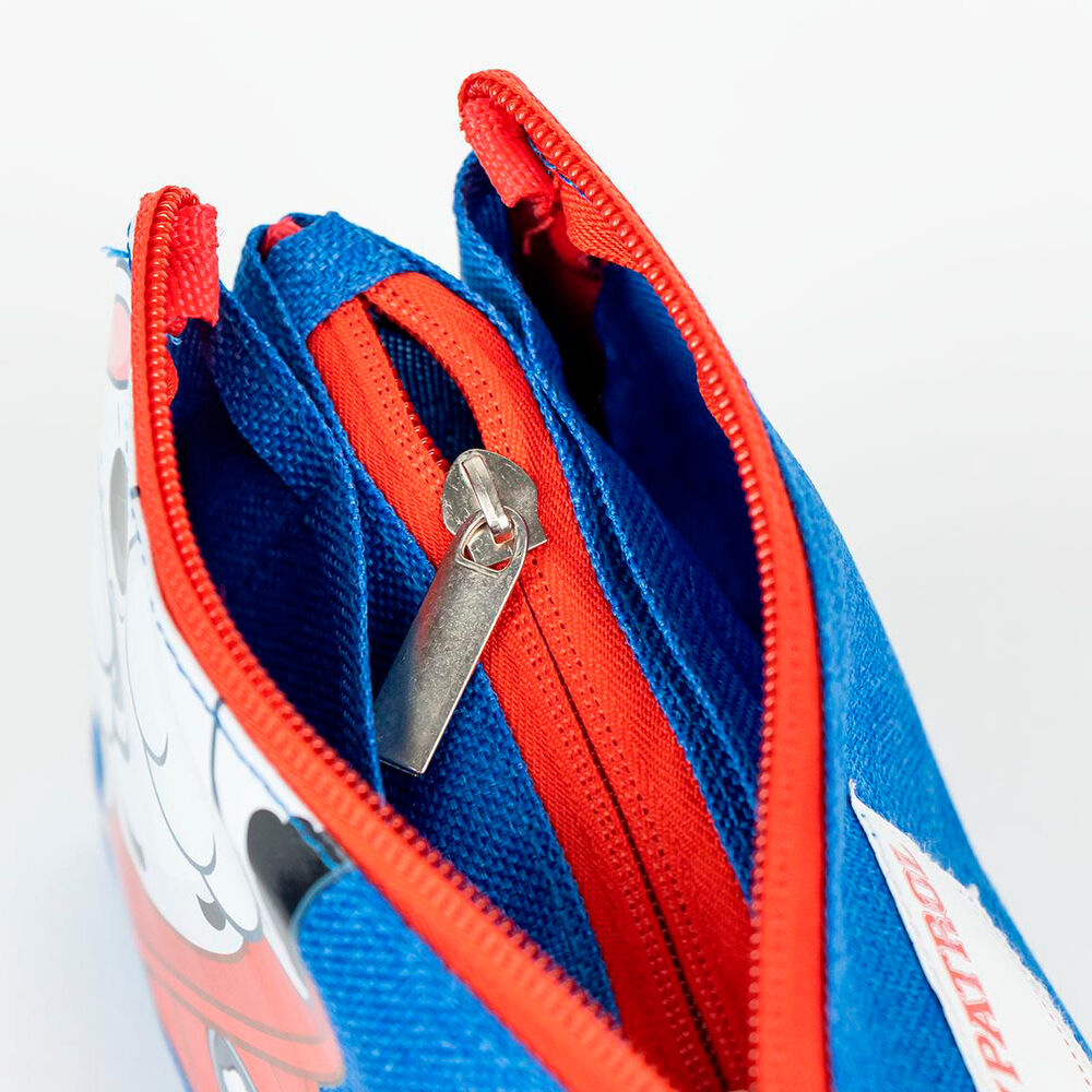 Photo de la trousse Paw Patrol ouverte révélant l'intérieur spacieux et pratique