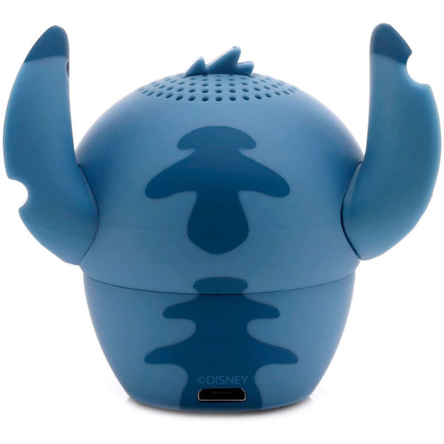 Enceinte mini Bluetooth Stitch Bitty Boomers montrant la taille compacte et la connectivité Bluetooth 5.0