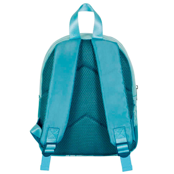 Détail du dos rembourré et respirant du sac à dos Stitch Ohana pour un confort optimal