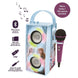 Microphone inclus avec l'enceinte karaoké LEXIBOOK Frozen posé à côté, prêt à l'emploi