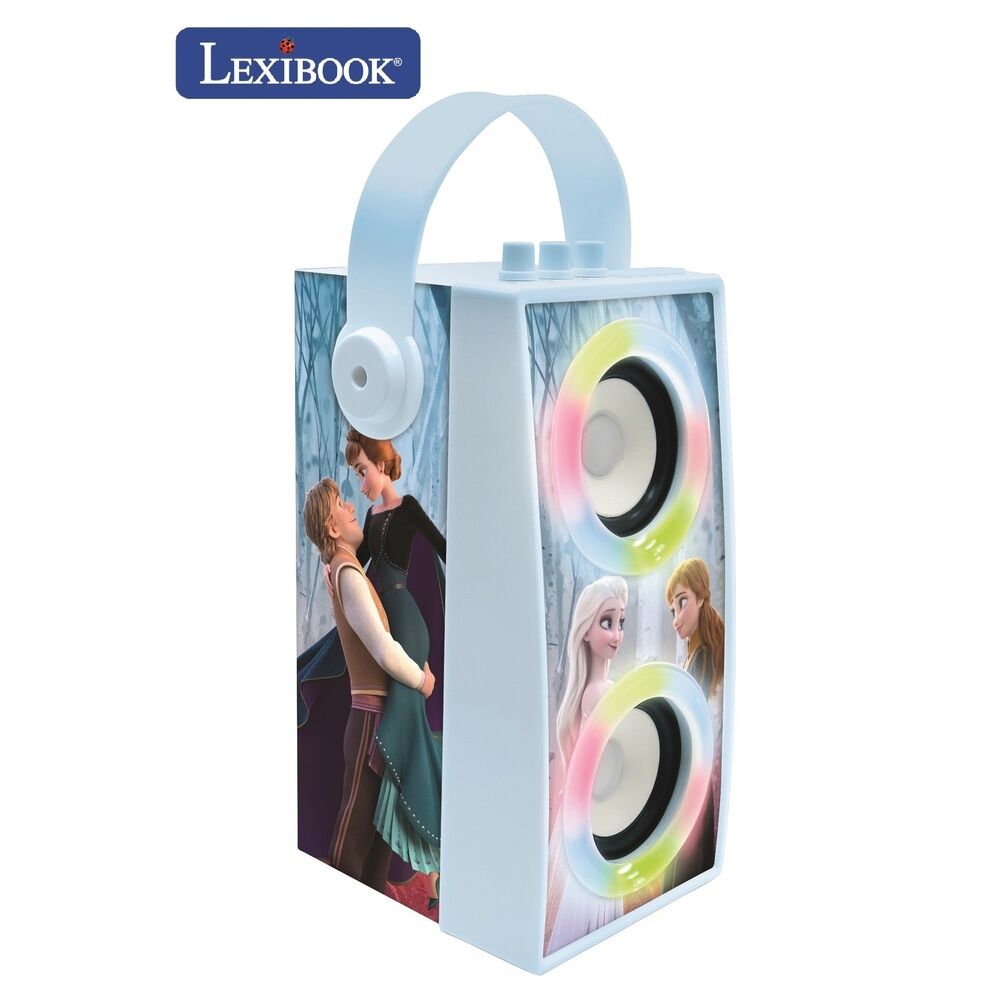 Panneau de contrôle avec boutons et ports USB, micro SD et auxiliaire sur l'enceinte Frozen