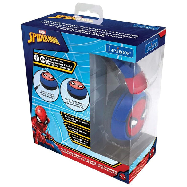 Profil du casque sans fil Marvel Spiderman montrant l'arceau et les coussinets confortables