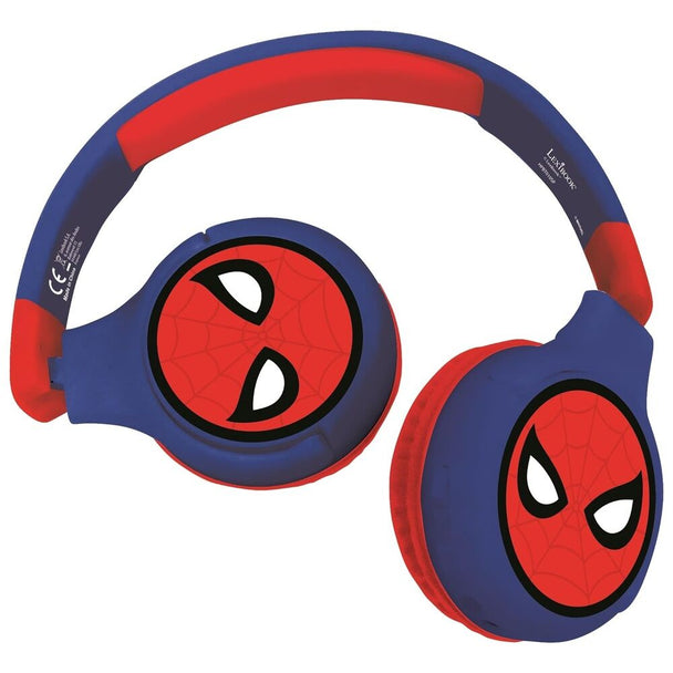 Casque Bluetooth Marvel Spiderman LEXIBOOK vu de face avec design coloré pour enfants