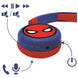 Vue rapprochée du câble jack amovible compatible avec le casque Marvel Spiderman
