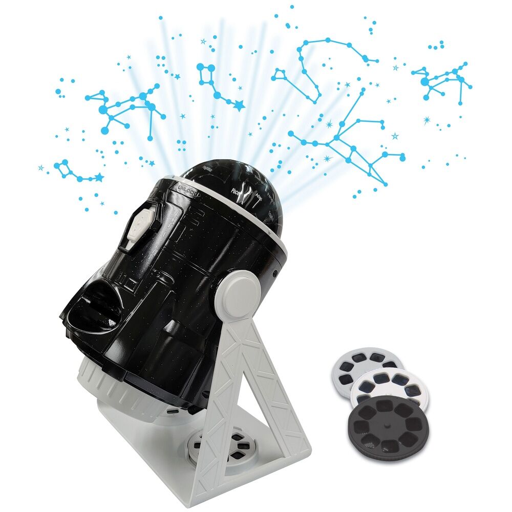 Boîte du projecteur LEXIBOOK avec le livret spatial et la carte des constellations inclus