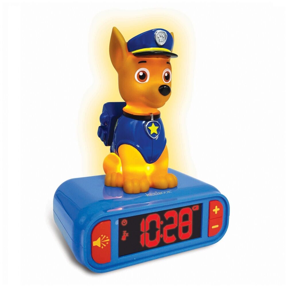 Bouton snooze sur le réveil Paw Patrol LEXIBOOK pour arrêter l'alarme facilement