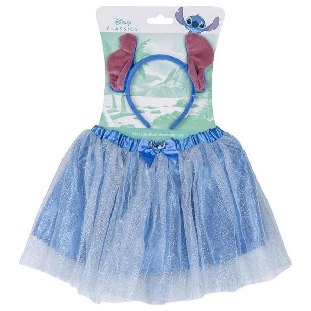 Serre-tête Disney Stitch avec oreilles bleues et visage du personnage, vue de face