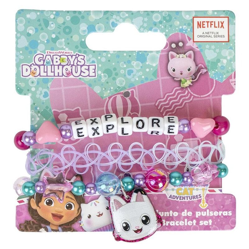 Set d'accessoires colorés pour maison de poupée Gabbys CERDÁ, dimensions 9x9x1 cm, idéal pour personnaliser les jeux d'enfants.