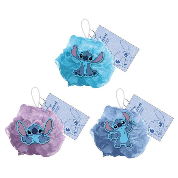 Éponge de douche Disney Stitch CERDÁ vue de face avec ses couleurs vives et son design amusant