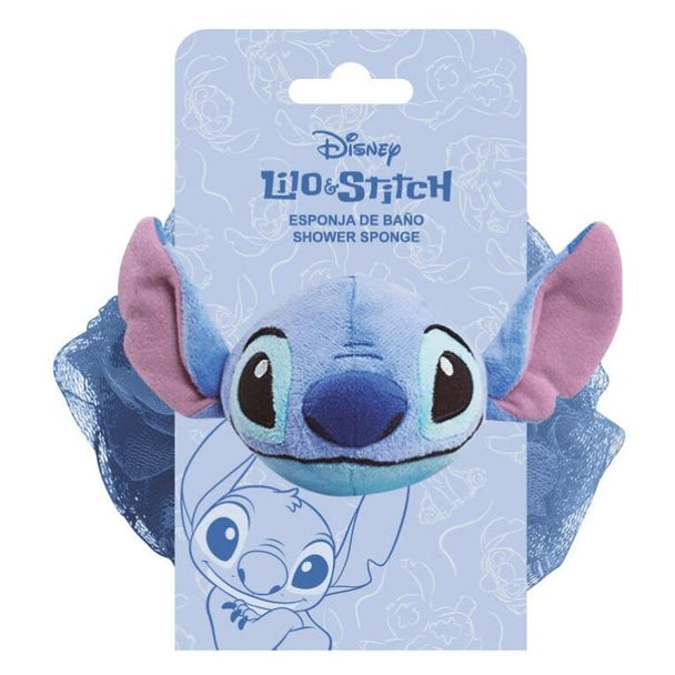 Éponge de douche 3D Disney Stitch CERDÁ vue de face avec détails colorés et texture douce