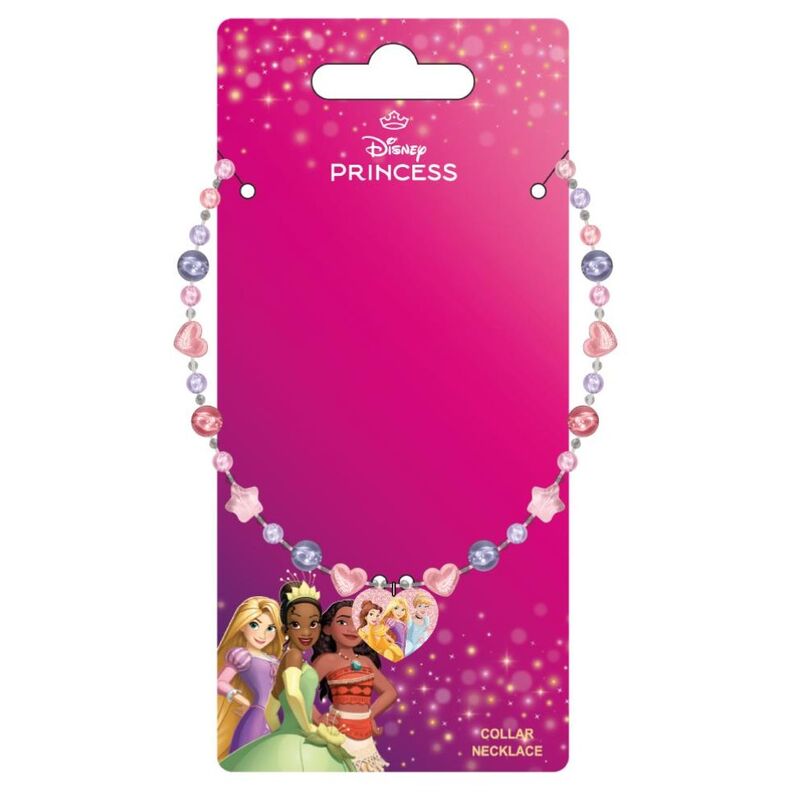 Collier Disney Princess CERDÁ avec pendentif coloré sur fond blanc, vue rapprochée