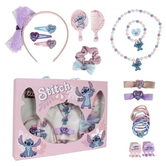 Coffret set beauté Disney Stitch CERDÁ avec maquillage coloré et accessoires pour enfants.