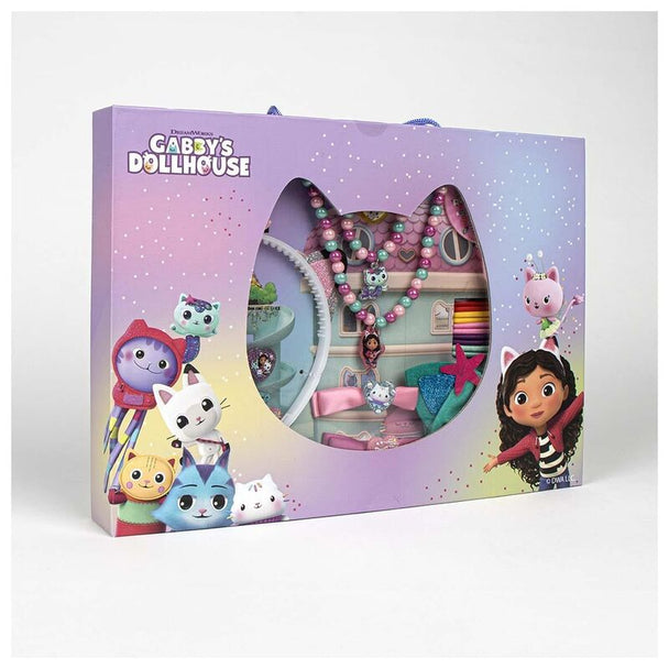 Vue rapprochée des pinceaux et rouges à lèvres inclus dans le set beauté Gabbys Doll House CERDÁ