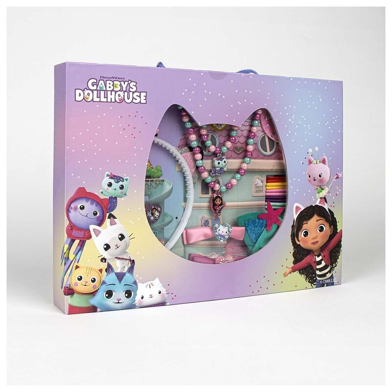 Vue rapprochée des pinceaux et rouges à lèvres inclus dans le set beauté Gabbys Doll House CERDÁ