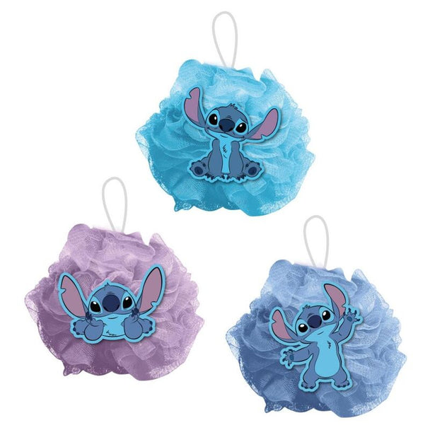 Zoom sur la texture douce et les matériaux résistants de l'éponge de douche Disney Stitch CERDÁ
