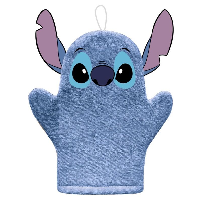 Détail du gant de bain Stitch CERDÁ montrant la texture douce et les finitions de qualité
