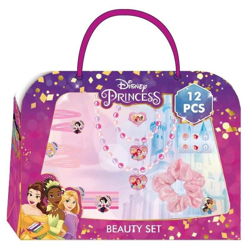 Vue rapprochée des accessoires inclus dans le set de beauté Disney Princess CERDÁ
