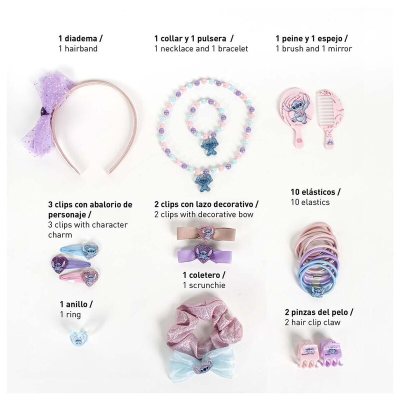 Packaging du set beauté Disney Stitch CERDÁ affichant le personnage Stitch en couleurs vives.
