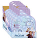 Photo des personnages Elsa et Anna illustrés sur le coffret du set de beauté Disney Frozen