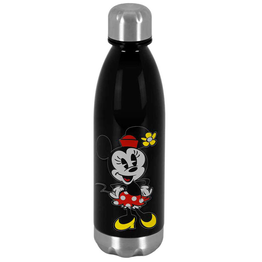Gourde Minnie Mouse posée sur une table, mettant en avant le logo officiel KARACTERMANIA