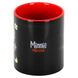 Vue latérale du mug Minnie montrant les détails du visage et du nœud rouge