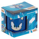 Vue rapprochée du mug Sonic the Hedgehog mettant en valeur la finition et les couleurs