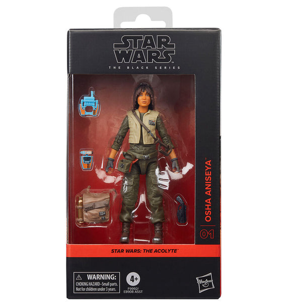 Figurine Star Wars Osha Aniseya 15cm en position dynamique avec accessoires