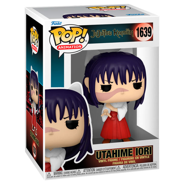 Figurine POP Utahime Iori de Jujutsu Kaisen en vinyle de 9 cm, présentée dans sa boîte cadeau FUNKO.