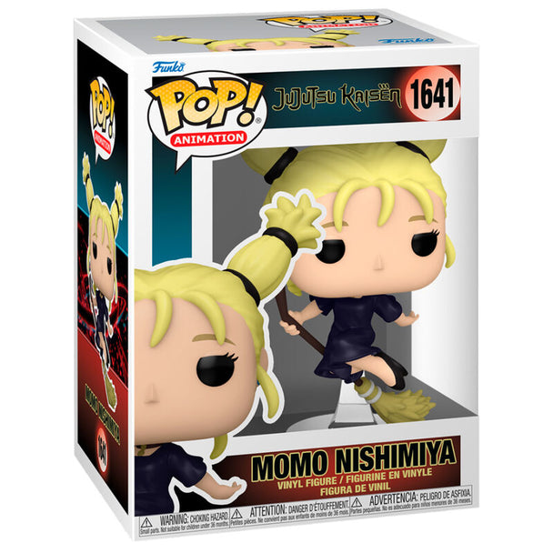 Figurine Funko POP de Momo Nishimiya de Jujutsu Kaisen en vinyle de 9 cm dans sa boîte cadeau