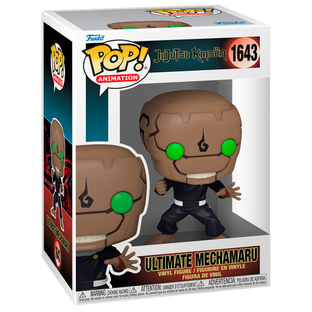 Figurine Funko POP Ultimate Mechamaru de Jujutsu Kaisen en vinyle de 9 cm présentée dans sa boîte cadeau officielle.