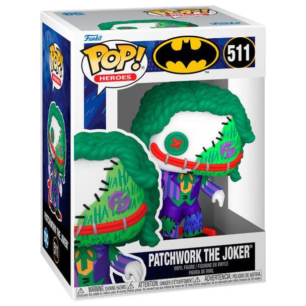 Figurine Funko POP Joker Patchwork de 9 cm en vinyle avec détails colorés DC Comics