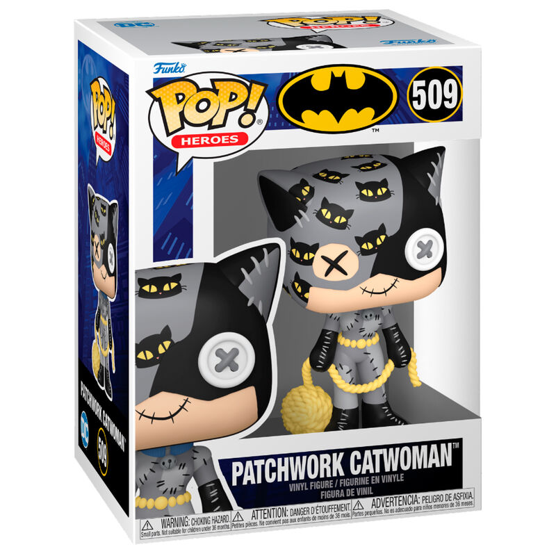 Figurine Funko POP Catwoman Patchwork DC Comics en vinyle de 9 cm dans sa boîte cadeau