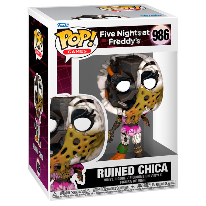 Figurine Funko POP Ruined Chica 9 cm de Five Nights at Freddy's dans sa boîte cadeau officielle FUNKO